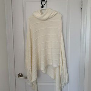 GUESS Women's Ophelia Fringe Poncho - White - New, with Tags (Small)